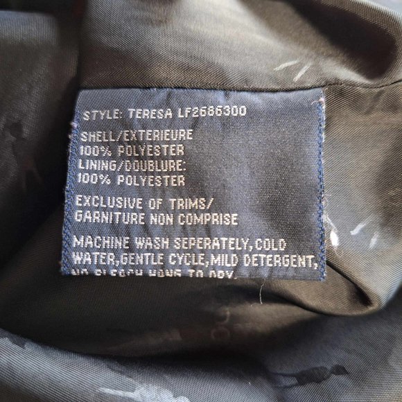 London Fog Lined Black Trench Coat Size Large - Picture 6 of 7